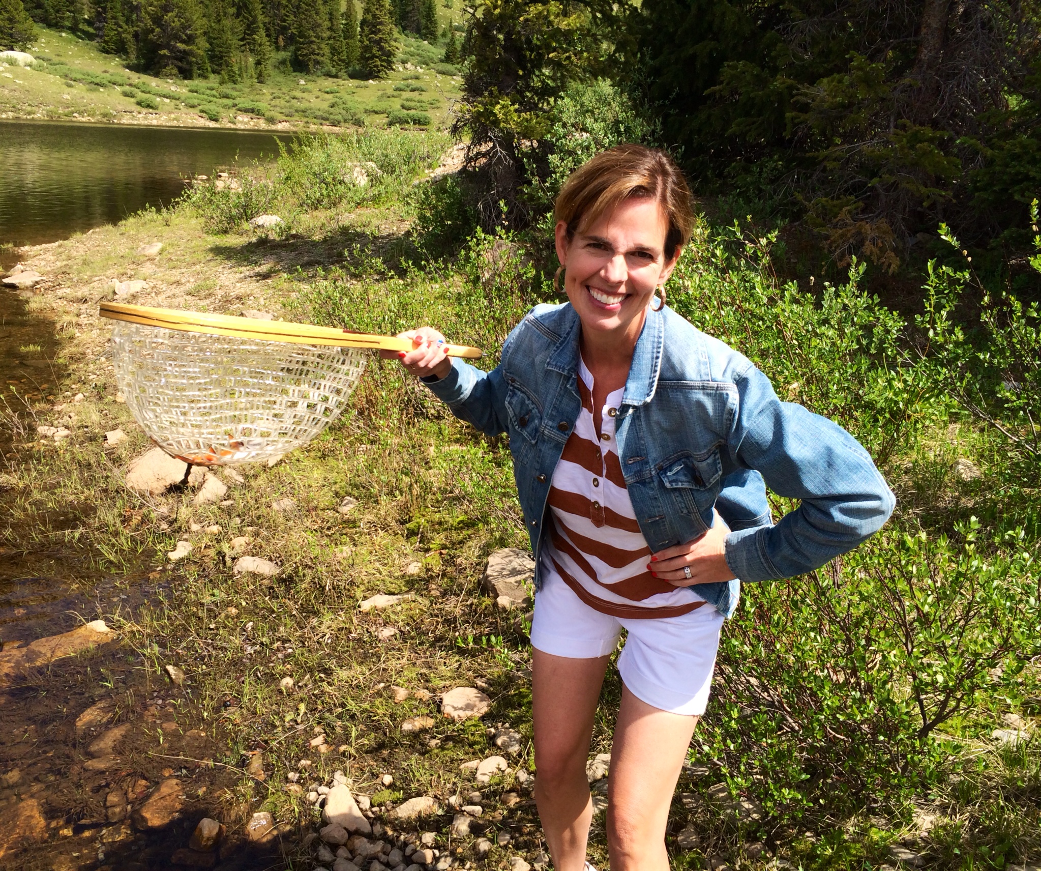 Woman on a fishing excursion in Colorado